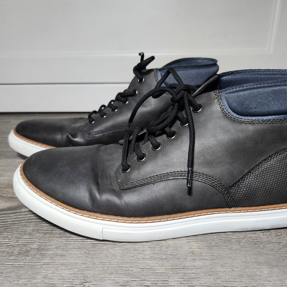 Seven91 Mens Grey Leather Chukks Sneakers